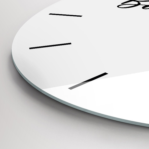 Horloge ronde 'L''inscription Bon voyage'