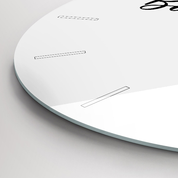 Horloge ronde 'L''inscription Bon voyage'