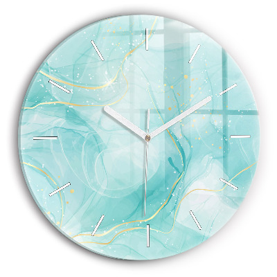 Horloge ronde Marbre abstrait