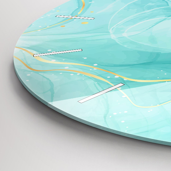 Horloge ronde Marbre abstrait