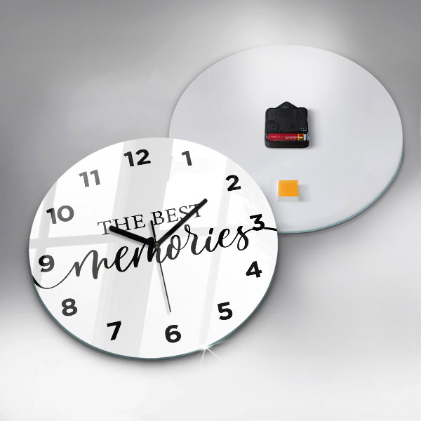 Horloge ronde 'L''inscription Souvenirs'