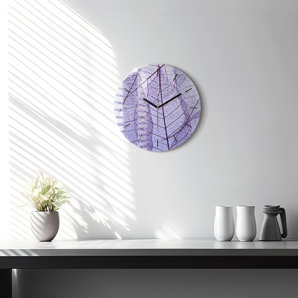 Horloge ronde Feuilles – nature