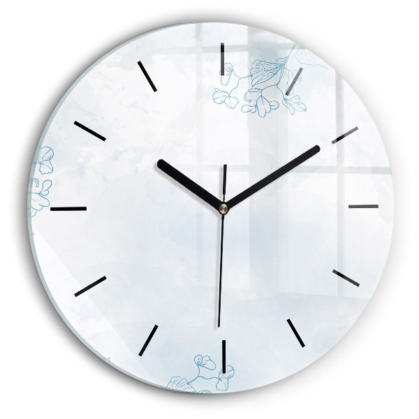 Horloge ronde Croquis de plantes