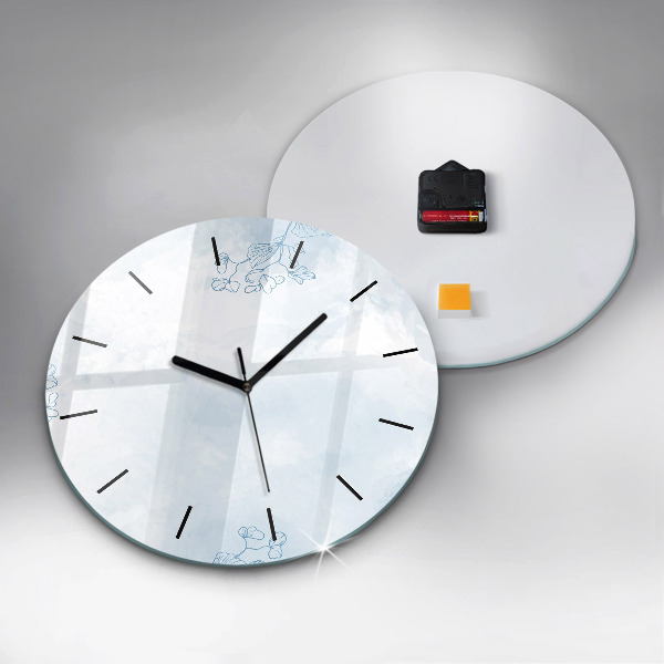 Horloge ronde Croquis de plantes