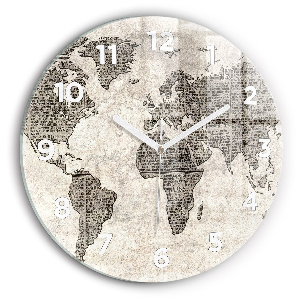Horloge ronde Journal de la carte du monde