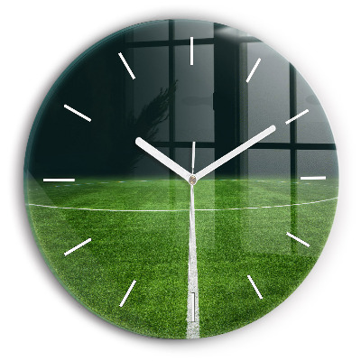 Horloge ronde terrain de football