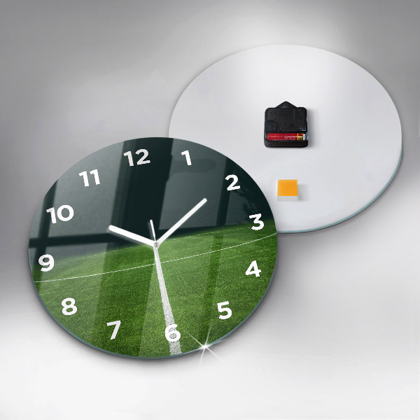 Horloge ronde terrain de football