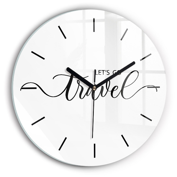 Horloge ronde 'L''inscription Voyage'