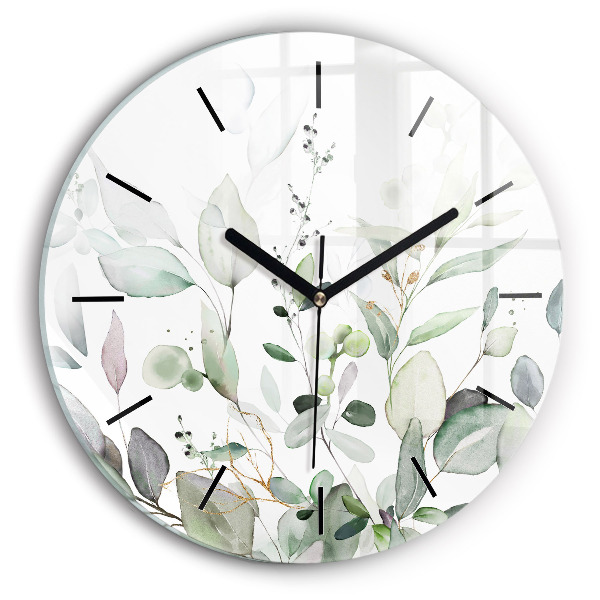 Horloge ronde Feuilles de plantes