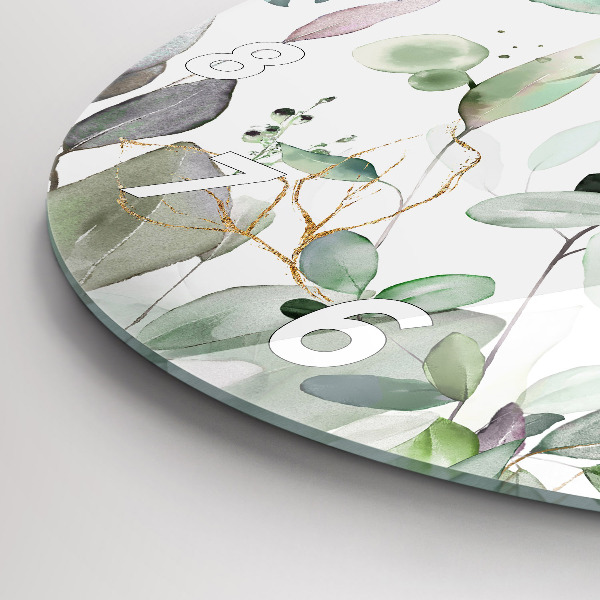 Horloge ronde Feuilles de plantes