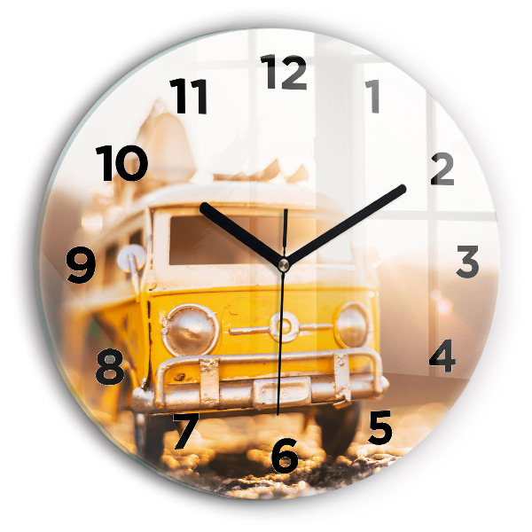 Horloge ronde Voiture en vacances