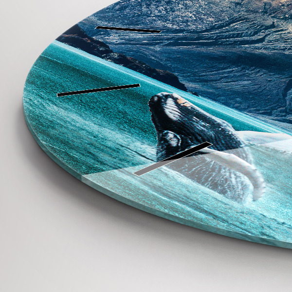 Horloge ronde Eau de baleine