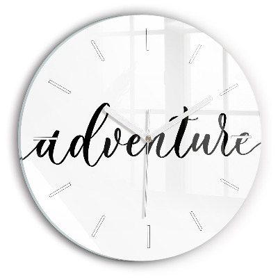 Horloge ronde Inscription aventure