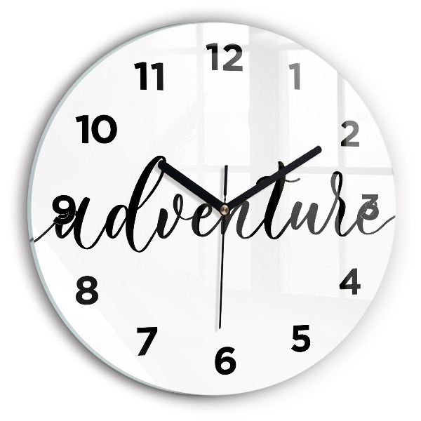 Horloge ronde Inscription aventure