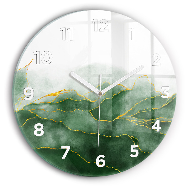 Pendule murale ronde 'Feuilles d''abstraction'