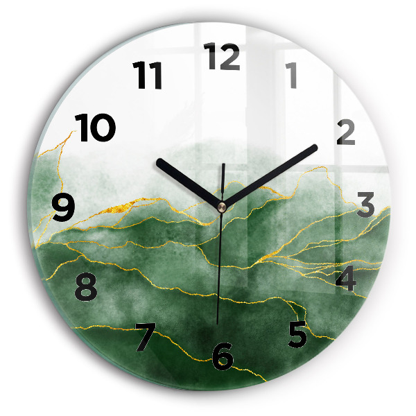Pendule murale ronde 'Feuilles d''abstraction'