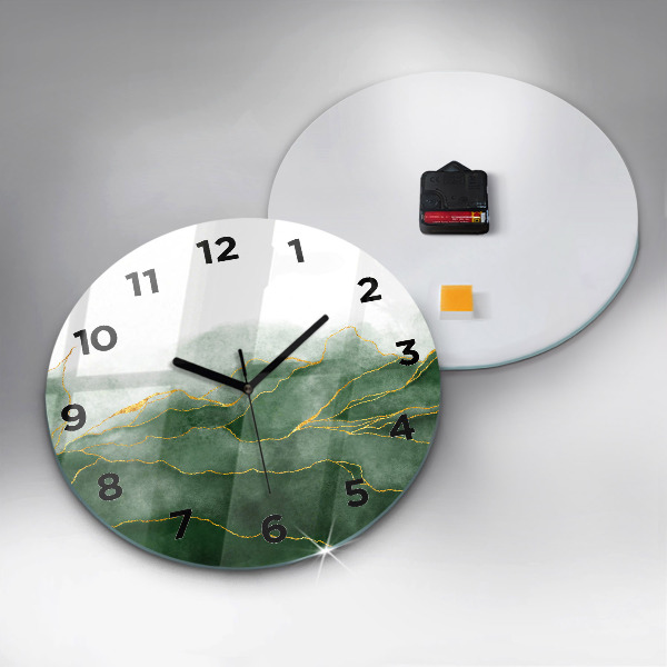 Pendule murale ronde 'Feuilles d''abstraction'