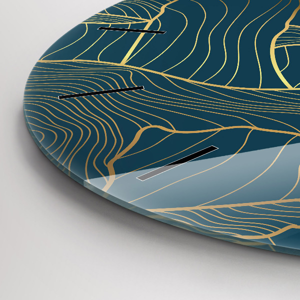 Pendule murale ronde Croquis des montagnes