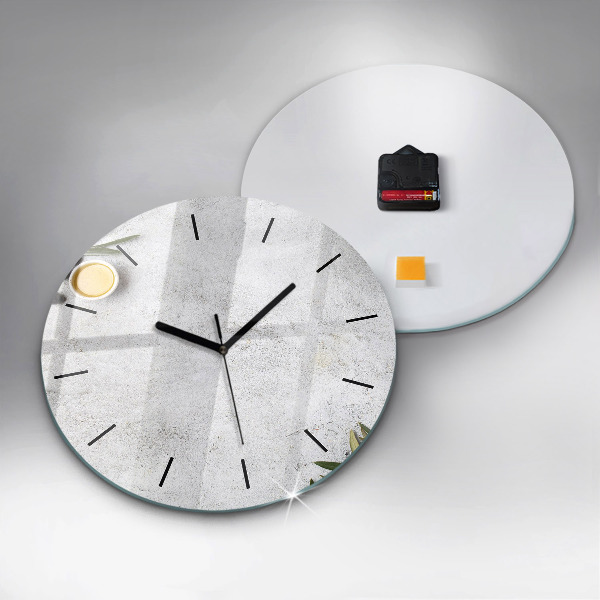 Pendule murale ronde Olives minimalistes