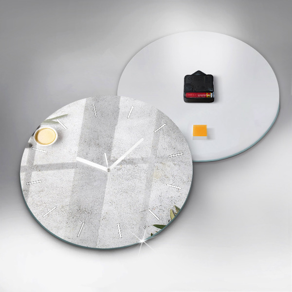 Pendule murale ronde Olives minimalistes
