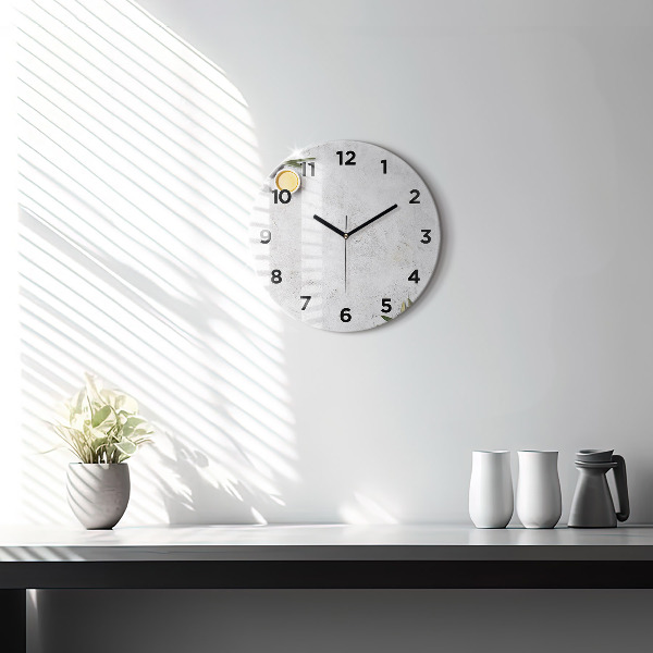 Pendule murale ronde Olives minimalistes