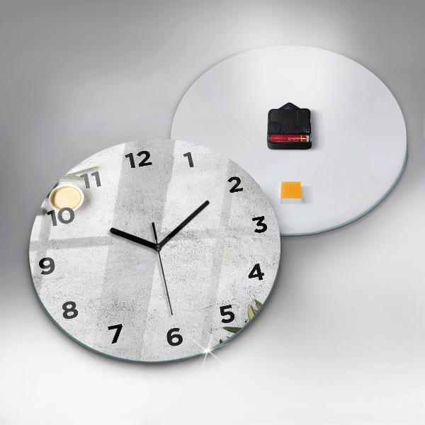 Pendule murale ronde Olives minimalistes