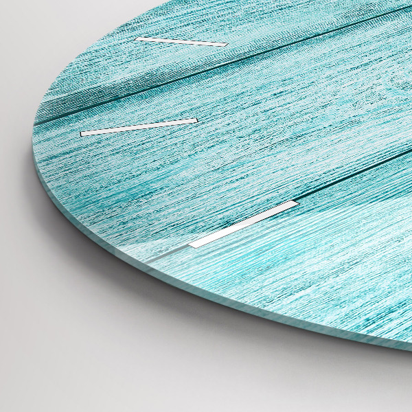 Pendule murale ronde Vieux bois bleu