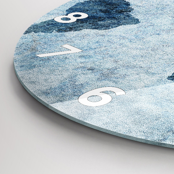 Pendule murale ronde Carte du monde peinte