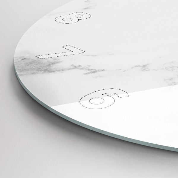 Pendule murale ronde Marbre élégant