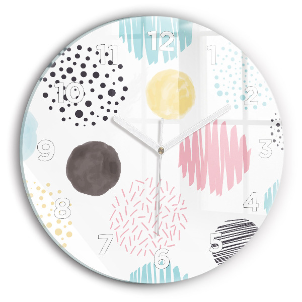 Pendule murale ronde Motif géométrique