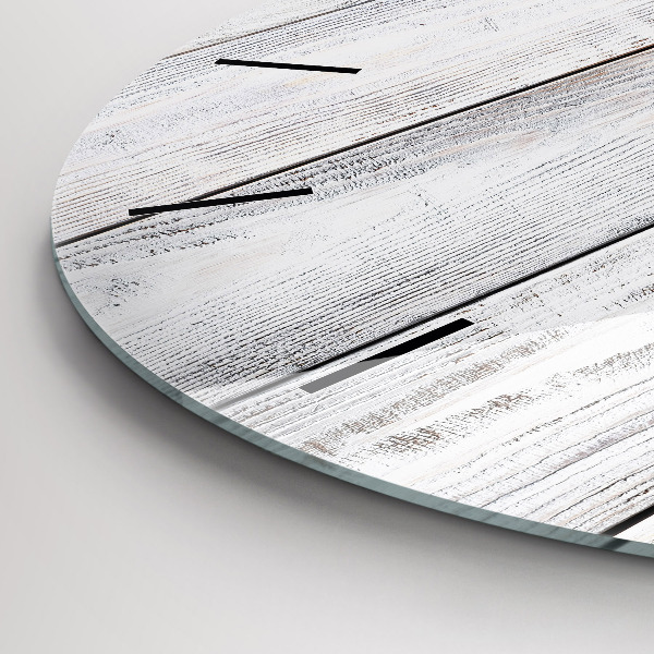 Pendule murale ronde planches peintes