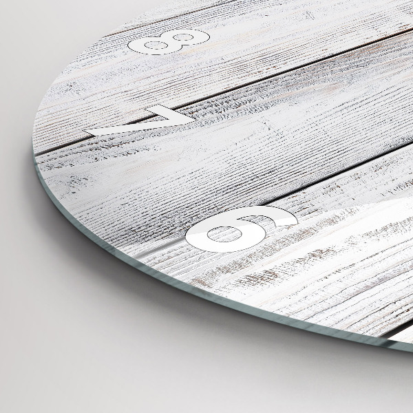 Pendule murale ronde planches peintes