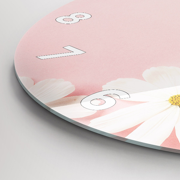 Pendule murale ronde Fleurs de marguerite