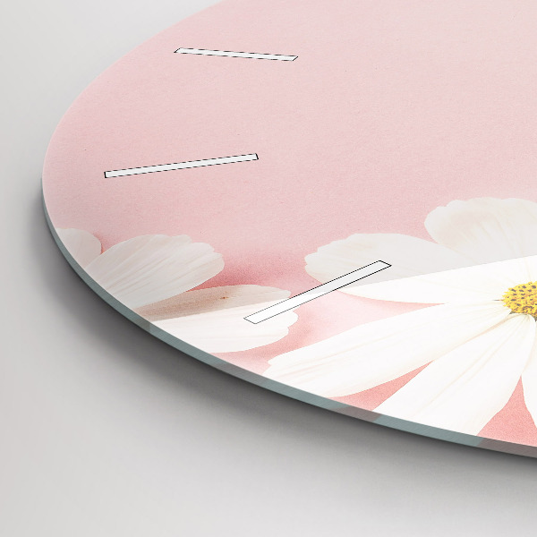 Pendule murale ronde Fleurs de marguerite