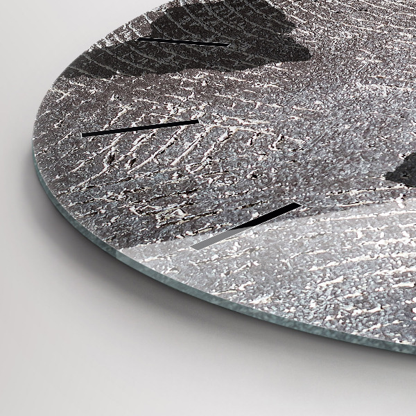 Pendule murale ronde Carte du monde en béton