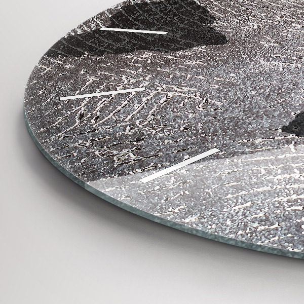 Pendule murale ronde Carte du monde en béton