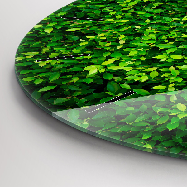 Pendule murale ronde feuilles de haie