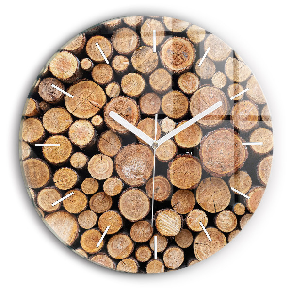 Pendule murale ronde cernes des arbres