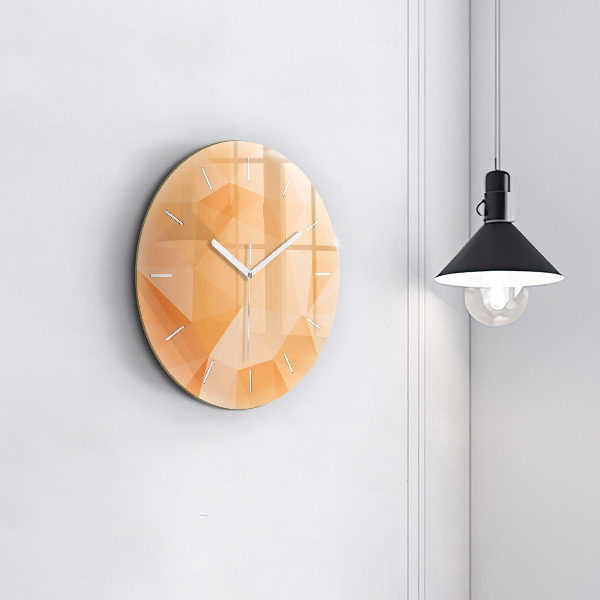 Pendule murale ronde 'Triangles d''abstraction'