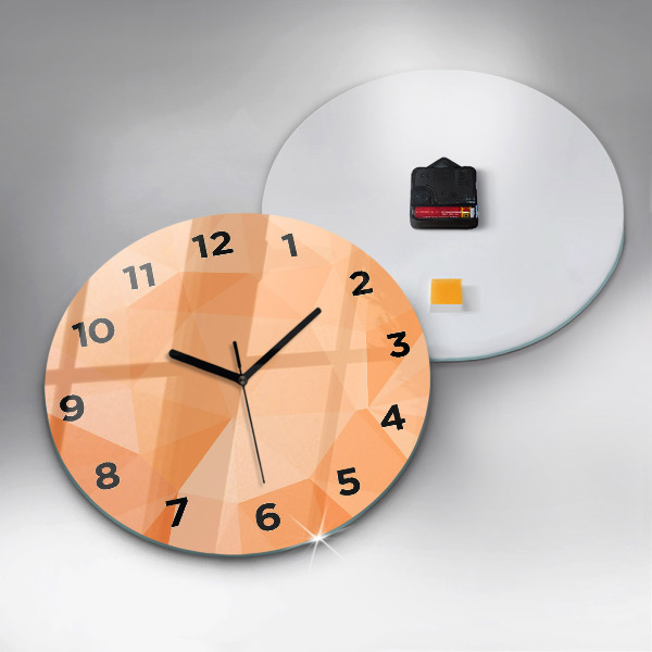 Pendule murale ronde 'Triangles d''abstraction'