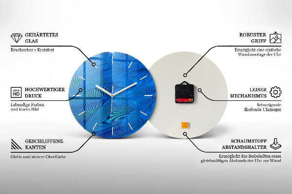 Pendule murale ronde Texture bois