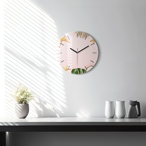 Pendule murale ronde Ambiance estivale