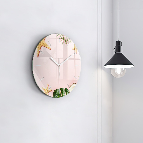 Pendule murale ronde Ambiance estivale