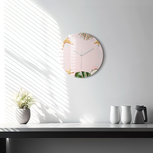Pendule murale ronde Ambiance estivale