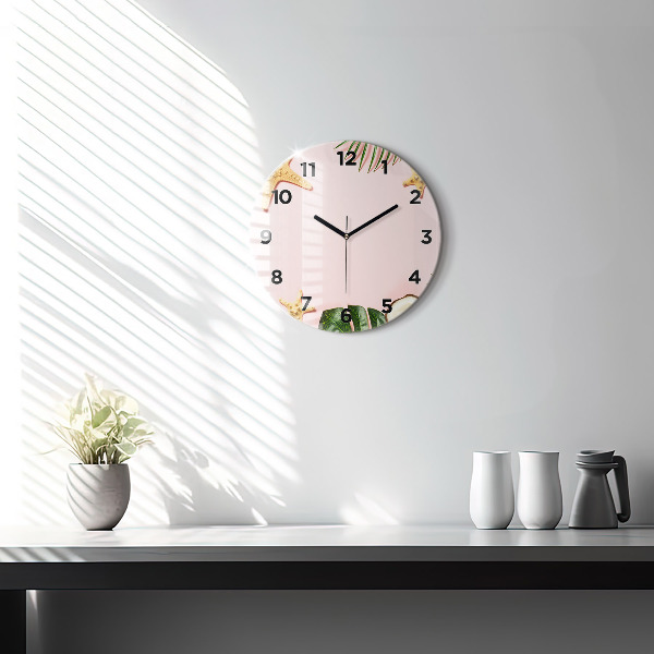 Pendule murale ronde Ambiance estivale