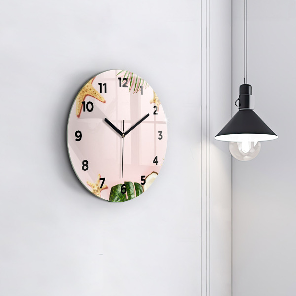Pendule murale ronde Ambiance estivale