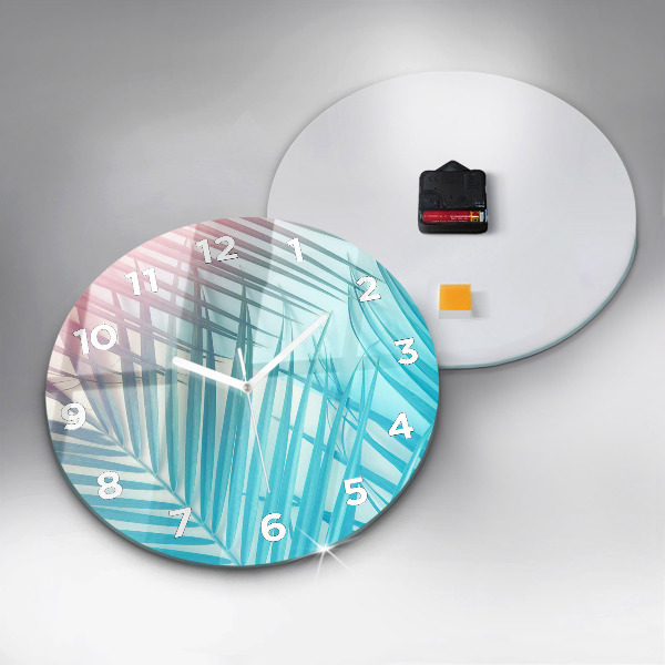 Pendule murale ronde Palmier tropical