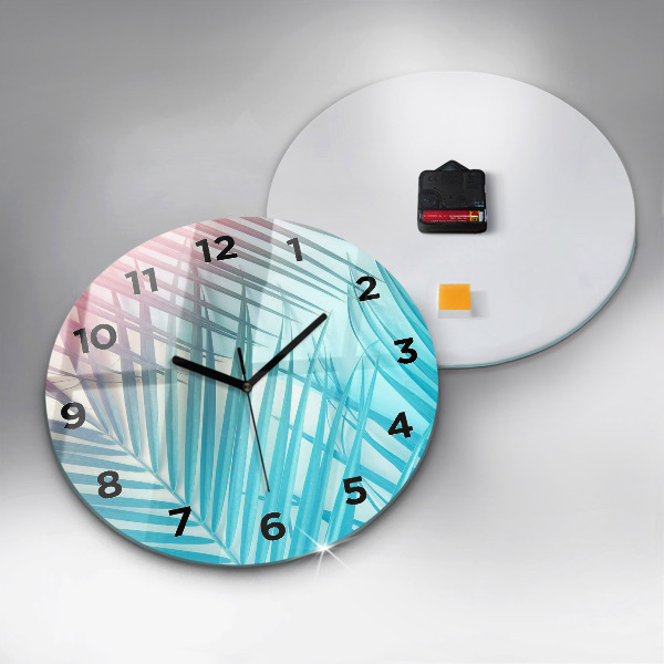 Pendule murale ronde Palmier tropical