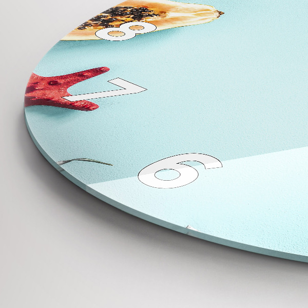 Pendule murale ronde Composition de vacances