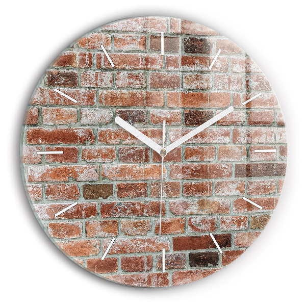 Pendule murale ronde Mur de briques